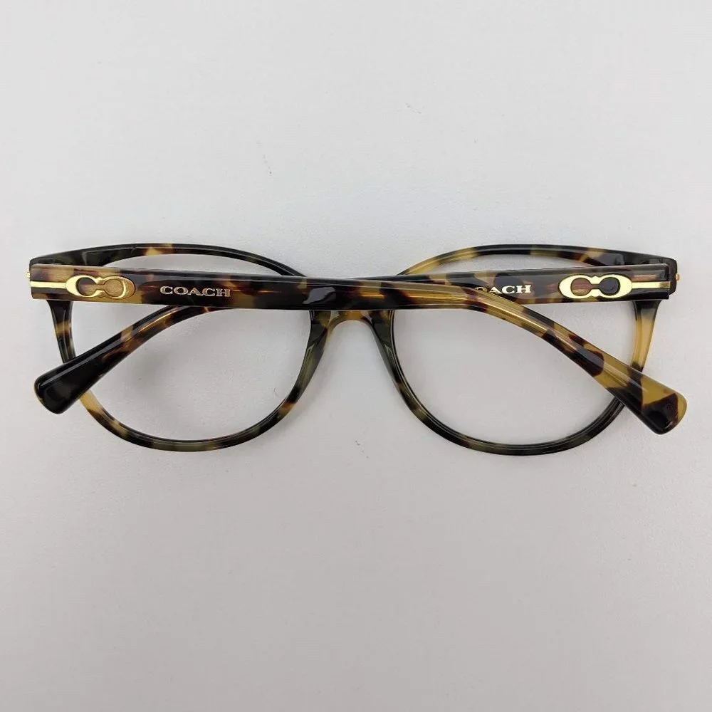 Coach Tortoiseshell Round Optical Glasses - Brown/Black